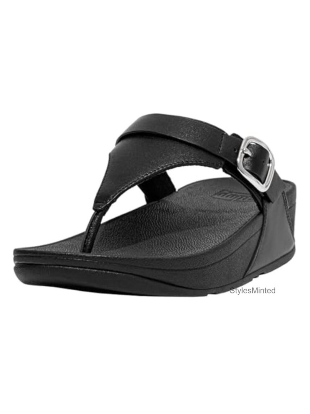Adjustable Leather Toe-Post Sandals Cushioned Slip-Resistant